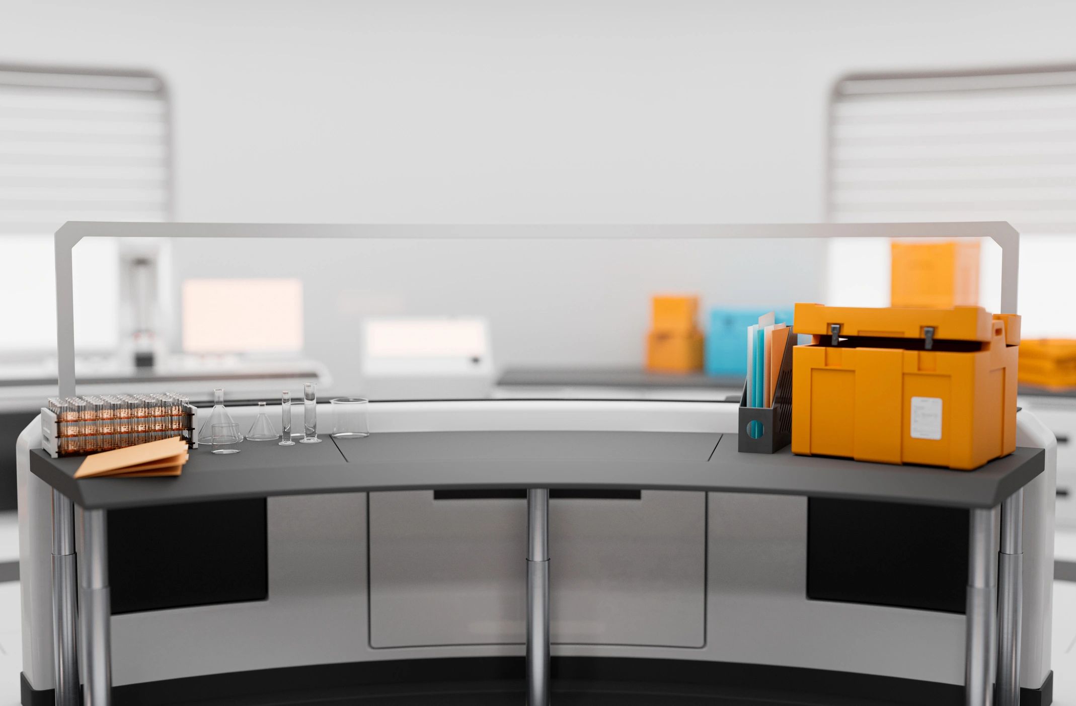 Quiet work desk with open space for study and reflection