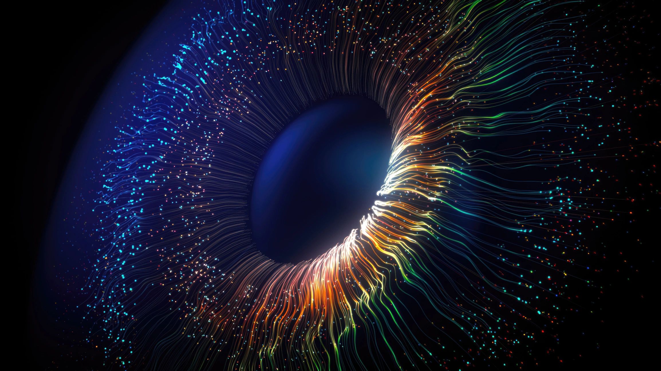 Abstract digital eye—symbolic of perception, systems, and AI