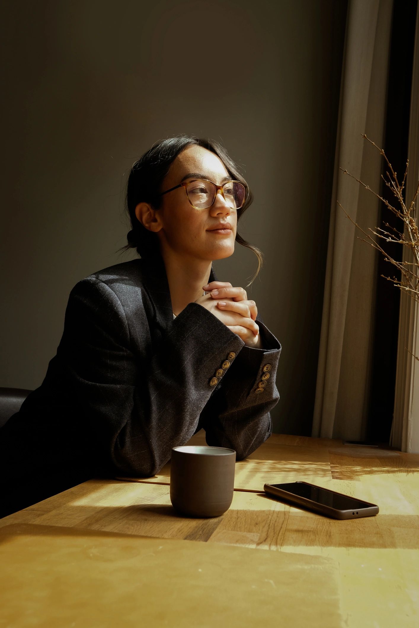 Portrait of a reader in natural light